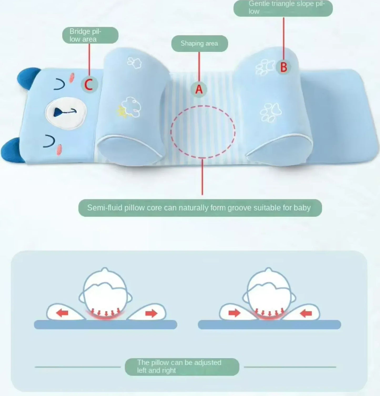 Adjustable Baby Sleep Support Pillow