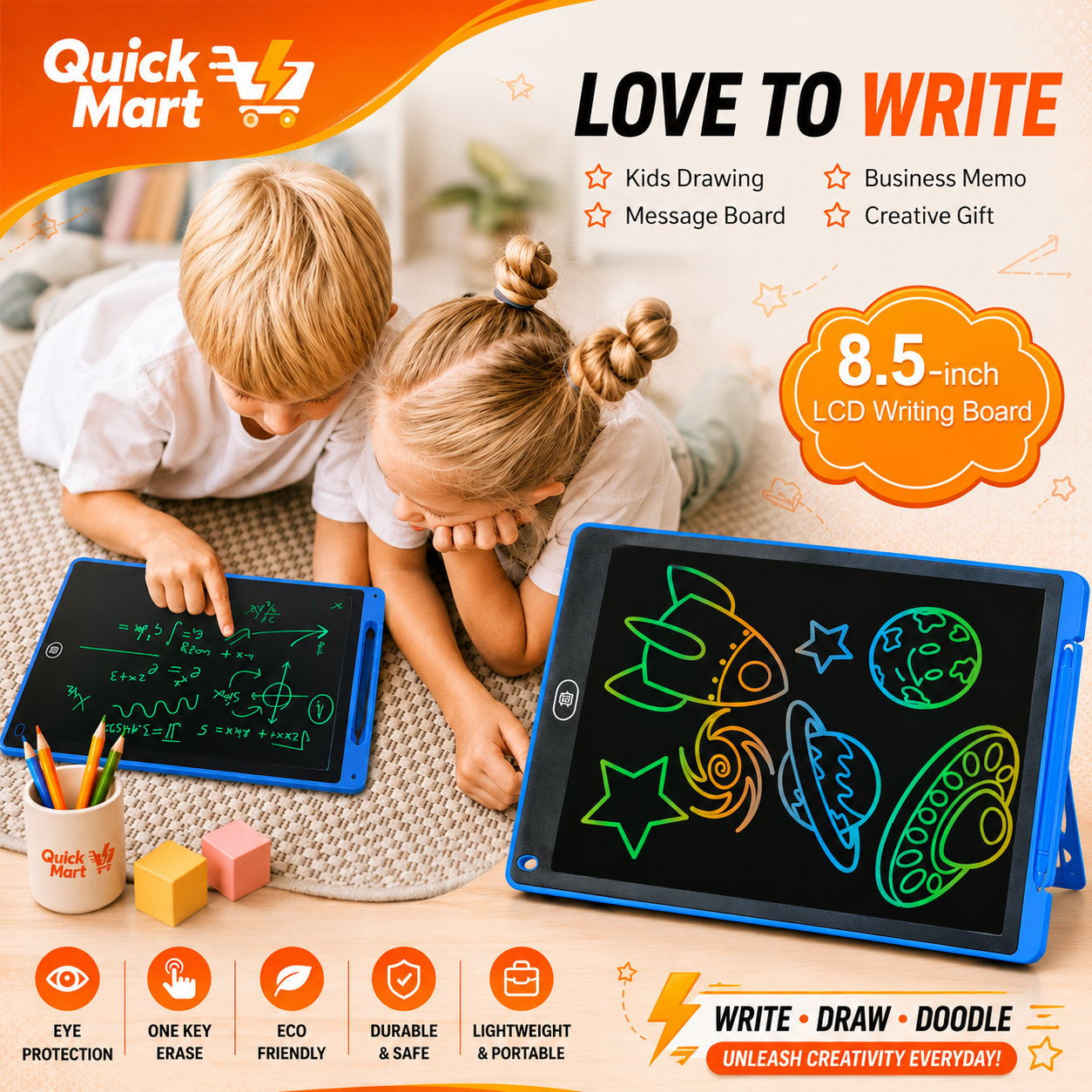 8.5 Inch Colorful LCD Writing Tablet for Kids