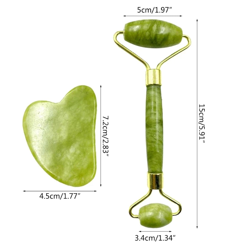 Jade Face Roller & Gua Sha