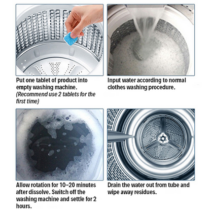 Washing Machine Cleaning Tablets - 12 Tablets Pack