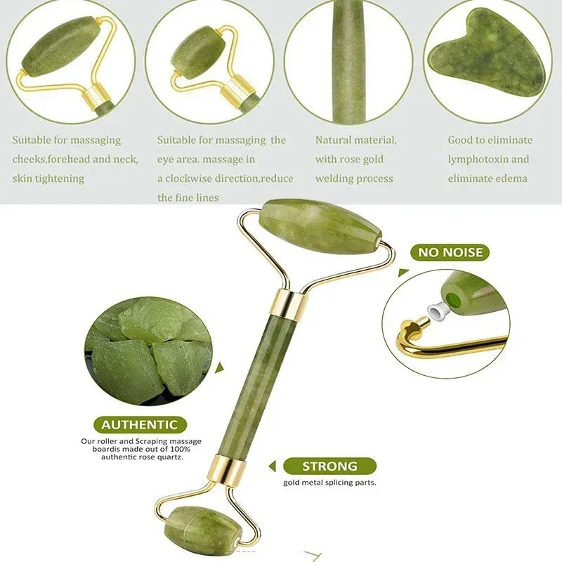 Jade Face Roller & Gua Sha
